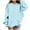 Blue, variant on Odeerbi Kids Girls Hoodies Printed Pullover Hooded Sweatshirts Children's Pattern Printed Round Neck Long Sleeve Hooded Sweatshirt Blue