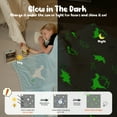 thumbnail image 2 of Winthome Glow in The Dark Throw Blanket Soft Microfiber Flannel Glowing Blanket with Dinosaur Pattern Cozy Warm Blue 52"*68" Gifts for Kids Bed Sofa Couch, 2 of 6