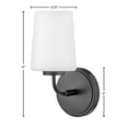 thumbnail image 5 of 853450BK Lark Kline - 12W 1 LED Bath Vanity-11 Inches Tall and 5 Inches Wide-Black Finish, 5 of 11