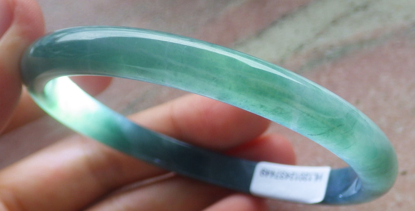 Green Natural A JADE Jadeite Bangle Bracelet 60mm 704581