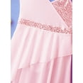 thumbnail image 6 of inhzoy Kids Girls Sequins Lyrical Dance Dress Contemporary Ballet Dance Leotard,Sizes 4-14 Pink 6, 6 of 8