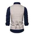 thumbnail image 5 of Gephdiin Mens Dress Shirts Mens Suit Mens Solid Color Wedding Dress Vest Mens Coat British Leisure Slim Stage Costume Suits for Men Mens Compression Tank Top Polyester Khaki Xxl, 5 of 5