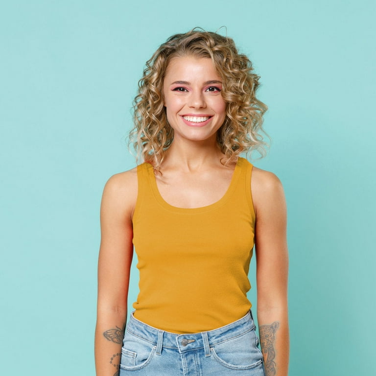 Yacht & Smith 12 Pack Women's Cotton Ribbed Tank Tops