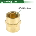 thumbnail image 2 of Accesorios de tubería de latón Unique Bargains 1/2"NPT adaptador de fundición hembra roscado recto 2 Pcs, 2 of 7