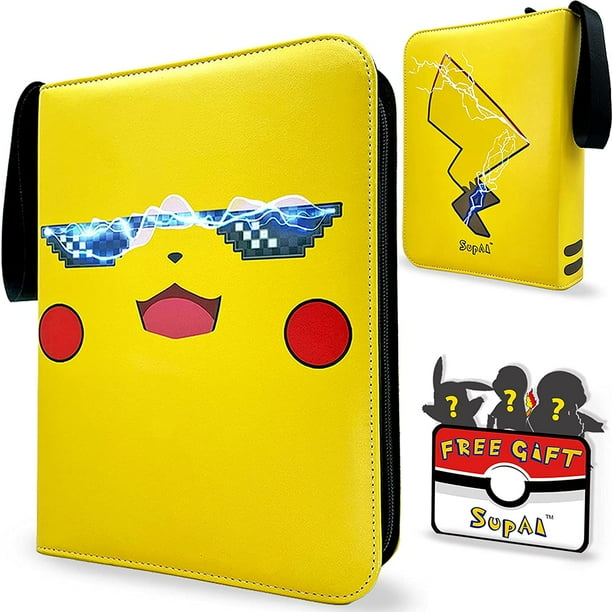 Binder for Pokemon Cards with Sleeves, 50Pcs 4Pocket Pages Card Album