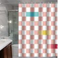 thumbnail image 4 of TIMIFIS Shower Curtain Set Waterproof Shower Curtain Four-Piece Set - Bathroom Dry and Wet Separation Mat Set Stylish Non-Slip Bathroom Partition Easy to Clean and Material Bathroom Sets, 4 of 4