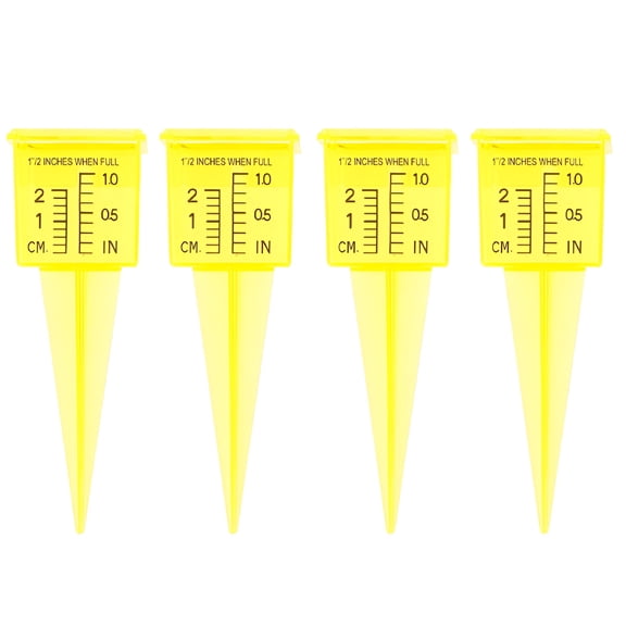 ACDANC 4pcs Heavy Duty Outdoor Rain Gauge Plastic Rain Gauge Accurate Rainfall Gauges