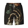 thumbnail image 4 of Lsque Mens Swim Trunks Skeleton Hand Rose Butterfly Pattern - Bathing Suit Compression Liner - Beach Swim Shorts Swimwear - (S-3XL) - Stretch Quick Dry -3X-Large, 4 of 9