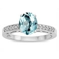 thumbnail image 2 of Star K � Oval 8x6 Genuine Sky Blue Topaz Channel Set Engagement Promise Ring, 2 of 9