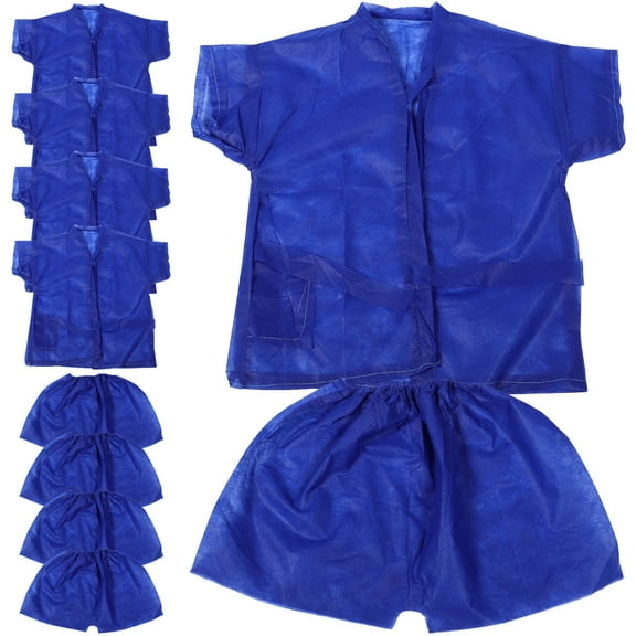 Pretyzoom 5 Sets Bath Robe for Women Nonwoven Fiber Simple Design for Hotel Spa