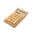 thumbnail image 2 of Calculadora Ecológica Bambú Calculadora Electrónica Contador Función Estándar 12 Dígitos Solar Y Batería Doble Para La Escuela Minorista De La Escuela En Casa Tienda Minorista, 2 of 7