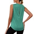 thumbnail image 7 of Vekome Summer Tops for Women Sleeveless Plus Size Sleeveless Shirts Loose Crewneck Workout Tee Shirts Solid Color Quick-Dry Sequin Tunic Pullover Tops, 7 of 7