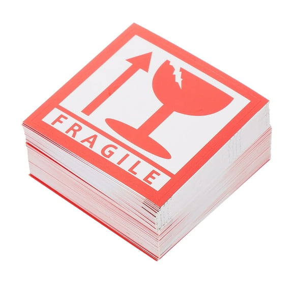 KAKOWELY 1000pcs Handle with Care Label Assorted Color Shipping Fragile Stickers for Boxes