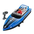 thumbnail image 4 of MERIGLARE Bateau Télécommandé 2,4 GHz Commande Cadeau Vedette pour Rivière Piscines Eau Salée Bleu, 4 of 9
