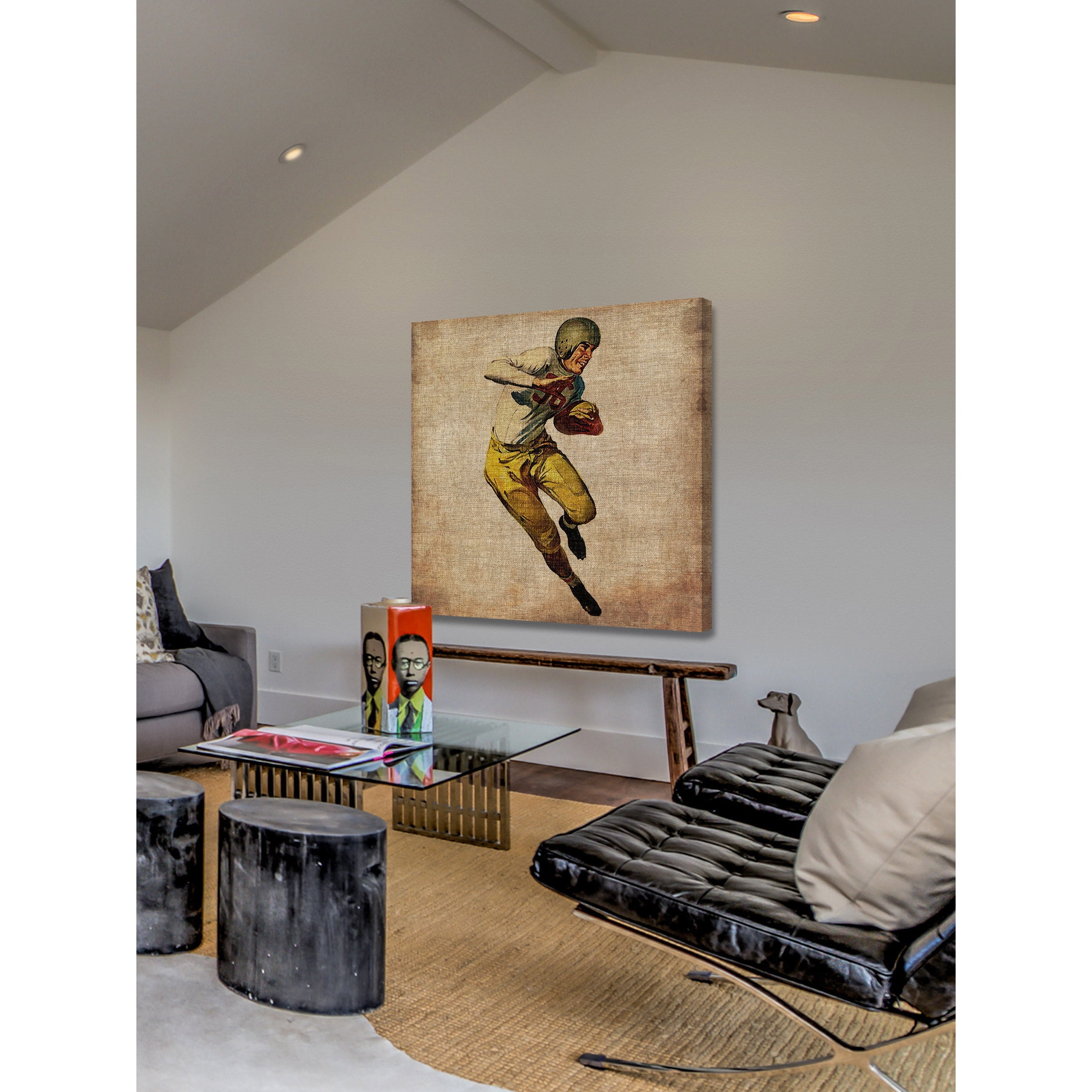 Marmont Hill "Vintage Football Carry" Painting Print on Wrapped Canvas