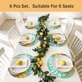 thumbnail image 5 of Welcome Round 15 Inch Placemats Set of 6, Summer Sunflowers Bohemia Floral Country Teal Green HeatResistant Non Slip Place Mats for Dining Table, Wipeable Braided Kitchen Table Mats for Housewarming, 5 of 9