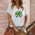thumbnail image 2 of Tops Cortos para las Mujeres San Pablo's Día Impreso Cuello en V Envuelto Casual Top, Ligero para Todas las Estaciones Hogar Y Uso Diario, 2 of 8