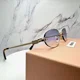 thumbnail image 2 of New MIU MIU Sunglasses Oval Gold Metal Rimless MU A54S Gradient Blue Lens ZVN80O, 2 of 6