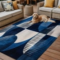 thumbnail image 2 of Fsddascl Blue Abstract Art Outdoor Rug for Patio/Deck/Porch, Non-Slip Large Area Rug 4 x 6 Ft, Black Navy Blue Geometric Indoor Outdoor Rugs Washable Area Rugs, Reversible Camping Rug Carpet Runner, 2 of 5