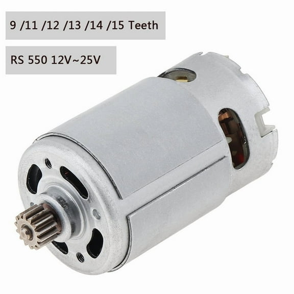Rs550 DC motor 12v 14.4V 16.8v 18V 25v micro engine electric motors with 9/11/12/13/14/15 teeth high torque gear box for drill