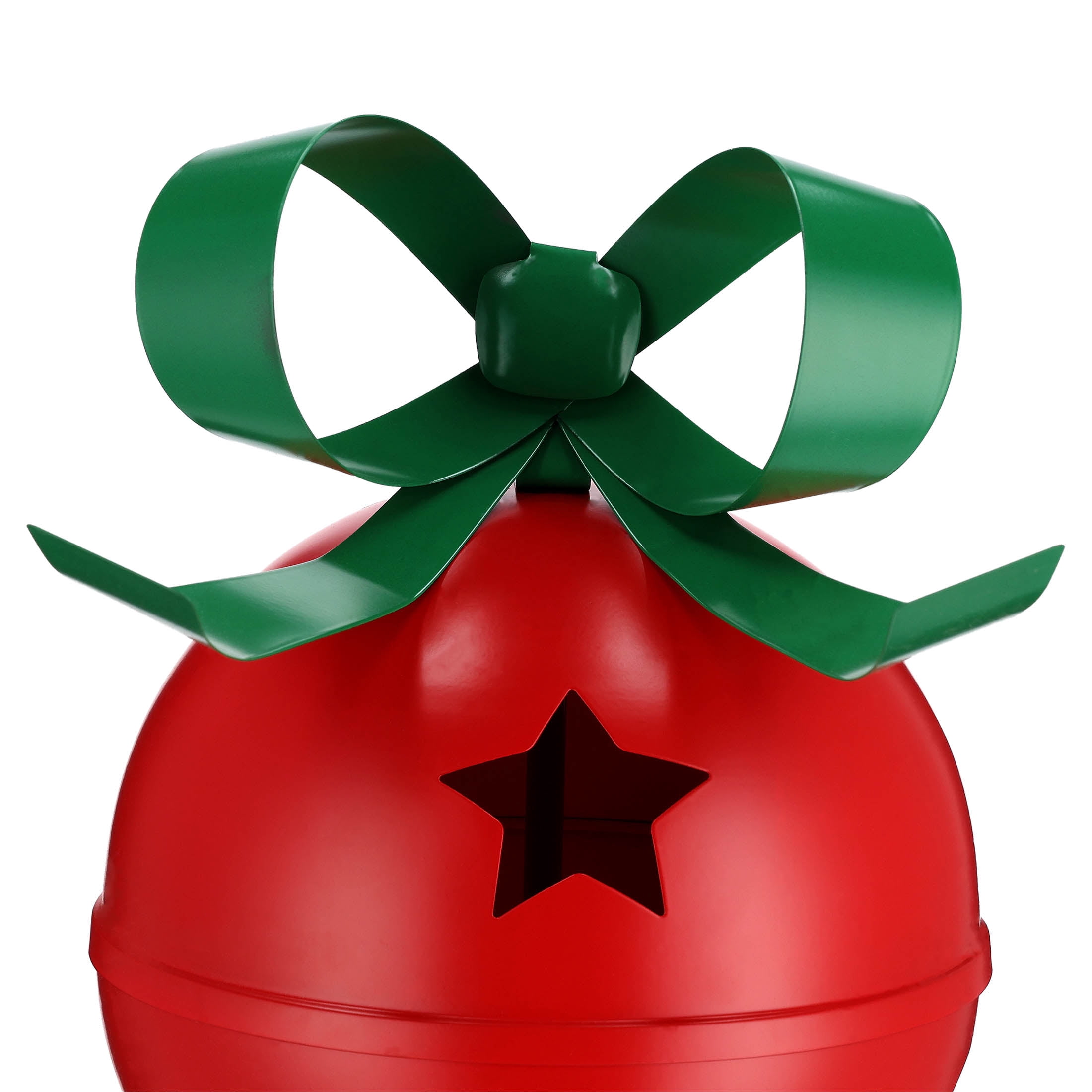 Stacked Metal Jingle Bells Christmas Decoration, Red and Green, 36", by Holiday Time