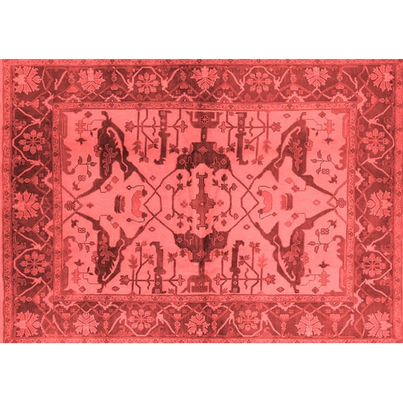 Ahgly Company Indoor Rectangle Oriental Red Industrial Area Rugs, 8' x 12'