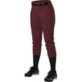 thumbnail image 3 of Alleson Athletic B39885535 Girls Belt Loop Fast-Pitch Pants, Maroon - Large, 3 of 4