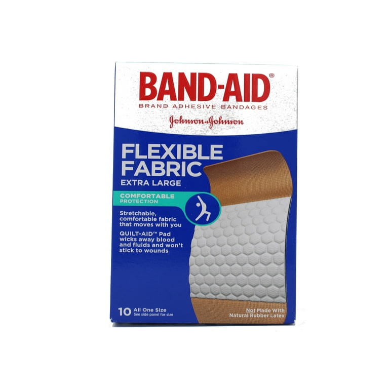 Band-Aid Brand Flexible Fabric Adhesive Bandages, Extra Large, 10 ct (Pack  of 3) 