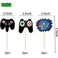 thumbnail image 4 of Video Game Cake Topper 11 pcs Video Game Theme Double Sided Glitter Cake Decoration, Birthday Party Supplies for Game Fans, Kids and Men, 4 of 7