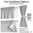 thumbnail image 2 of Cortinas Vatge para puerta delantera autoadhesivas para puerta francesa, plateadas, 2 of 9