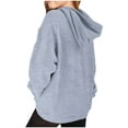 thumbnail image 3 of Lmnyox Teen Girls Hoodies Long Sleeve Solid Hooded Sweatshirts with Pocket Casual Loose Pullover Shirts, 3 of 5