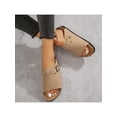 thumbnail image 4 of Womens Cork Sandals - Lightweight and Breathable Summer Slides with Adjustable Buckle - Comfortable Slip-Ons., 4 of 11