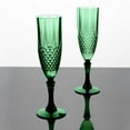 thumbnail image 4 of BalsaCircle 6 Hunter Green 8 oz Crystal Disposable Plastic Party Champagne Flutes Wedding Supplies, 4 of 8