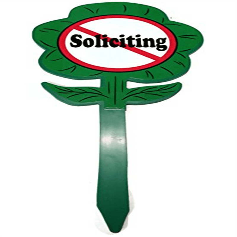 No Soliciting Yard Sign-By Duke Za Daisy