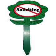No Soliciting Yard Sign-By Duke Za Daisy