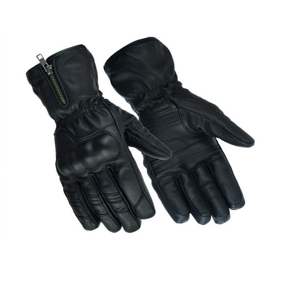Daniel Smart Men’s Leather Gloves – Aniline Goat Leather Motorcycle Glove with knuckle protection and Touch Screen Finger Tip