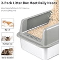thumbnail image 3 of Large Stainless Steel Cat Litter Box with Lid For Easy Clean-up, 3 of 7