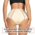 thumbnail image 6 of WBQ Incontinence Underwear for Women High Absorbency Period Panties Ladies Leakproof Protective Menstrual Postpartum Bladder Control Washable Cotton Briefs Multipack Plus Size, 6 of 9