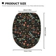 ZIATUBLE Dragonfly Daisy Toilet Lid Seat Cover Oval Toilet Lid Covers