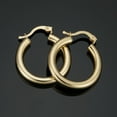 thumbnail image 2 of KoolJewelry 14k Yellow Gold Filled Classic Hoop Earrings (3.5 x 24 mm), 2 of 7