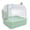 Green, variant on Rupoun Multifunctional Bird Bath Box for Cage, Anti-Slip Hanging Parrot Bathtub Shower Space Saving, Leakproof Birdcage Accessories for Parakeet Cockatiel Canary Budgie Lovebird - Green Color