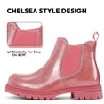 thumbnail image 6 of Bocca Girls Glitter Chelsea Boots Black Ankle Booties With Zipper 2M, 6 of 6