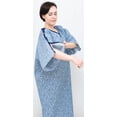 thumbnail image 4 of 3 PK Pack Unisex Washable Hospital Gowns with IV Access & Telemetry Pocket Soft Fabric, Snaps On Shoulders Blue TriPoint Print – Fits up to 3XL, 4 of 4