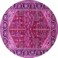 thumbnail image 1 of Ahgly Company Indoor Round Oriental Pink Industrial Area Rugs, 5' Round, 1 of 4