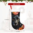 thumbnail image 3 of Cauagu Colorful Floral Black Dog for Christmas Stockings,1-Pack Large Xmas Stocking Holiday and Farmhouse Stocking Fit for Christmas Holiday Party Decoration(17.7*11 Inch), 3 of 7