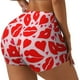 thumbnail image 1 of Fotbe Lips Kiss Shorts Sin Costuras – Shorts Deportivos de Cintura Alta para Mujer, Elásticos para Gimnasio, Yoga, Running o Ciclismo-XX-Large, 1 of 8