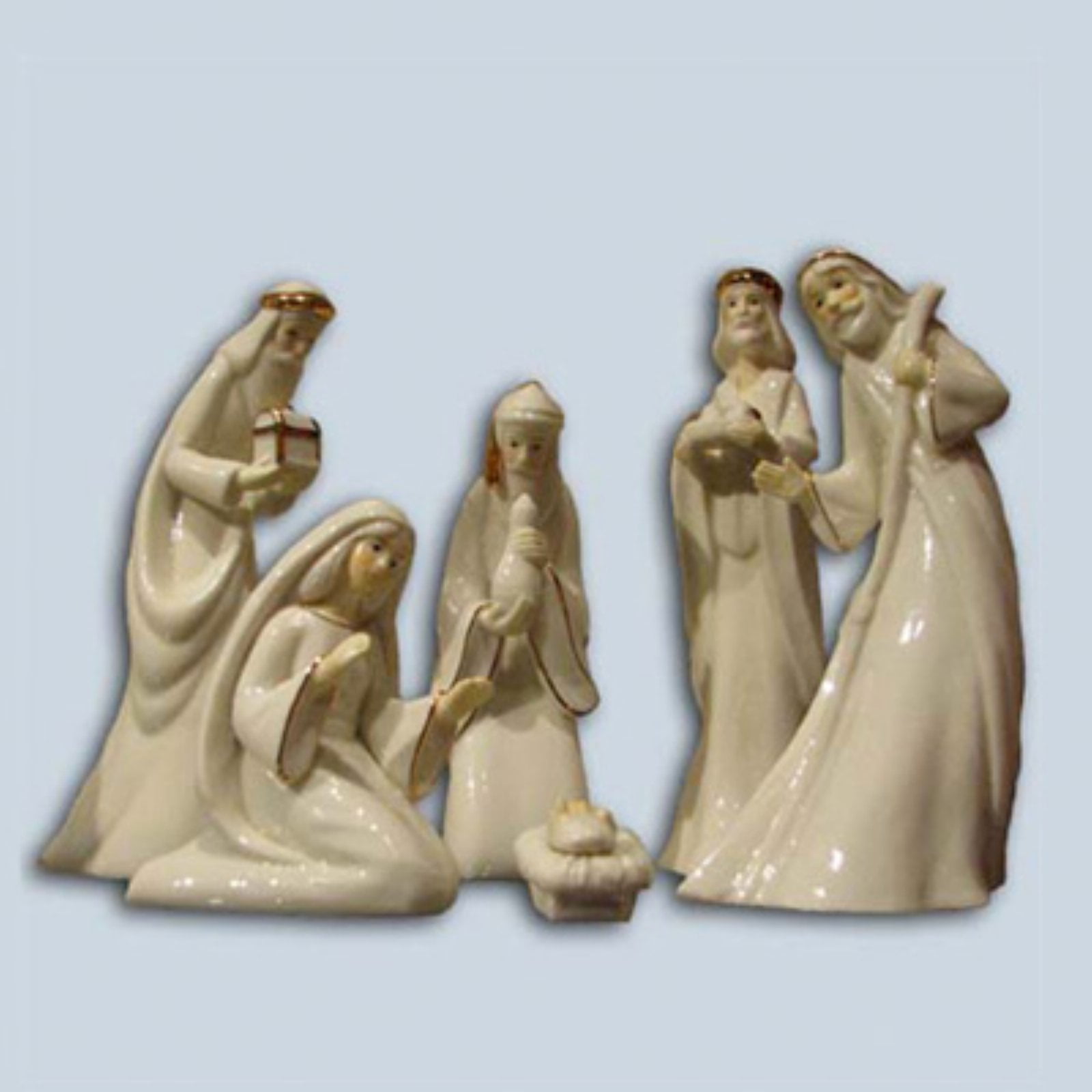 Kurt Adler Porcelain Nativity Set of 7 Pieces