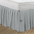 thumbnail image 5 of PiccoCasa Brushed Microfiber Bed Skirt, Elastic Dust Ruffle, Twin Light Gray, 5 of 7