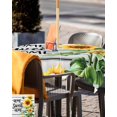 thumbnail image 5 of Fsddascl Yellow Sunflower Outdoor Tablecloth - 54x54 Inch Square Dining Table Cover, Bee Wooden Grain Country Farmhouse Waterproof Outdoor Table Cloth with Umbrella Hole & Zipper for Picnic/Patio, 5 of 7