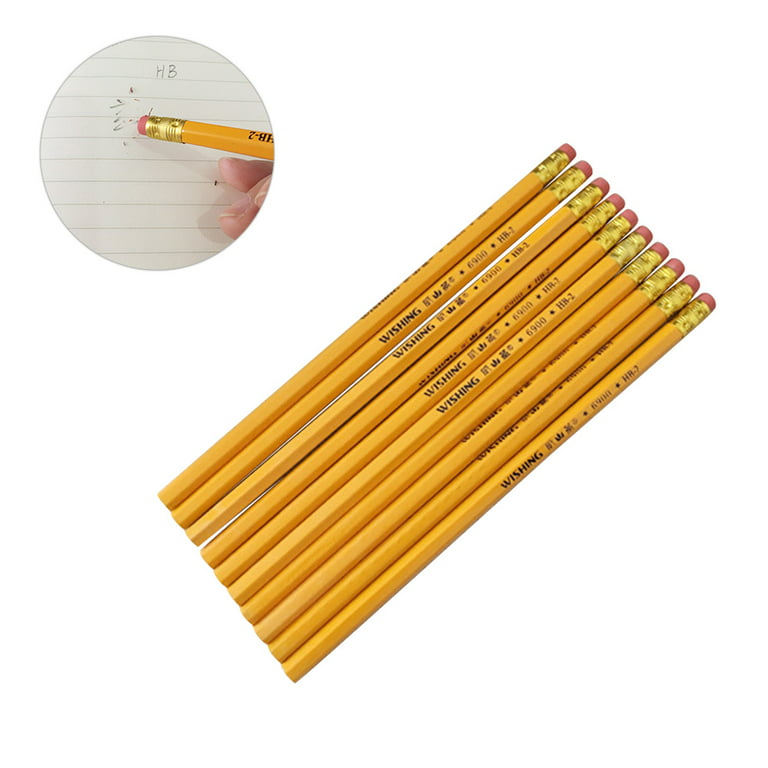 5 Wooden Hb Pencils With Erasers, School Supplies, Students And Children  Can Be Used For Writing, Painting And Sketching